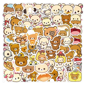 Kawaii Niedliche Rilakkuma Aufkleber Bär Vinyl Wasserfest für Laptop Handyhülle Notizbuch (1050 Stück)