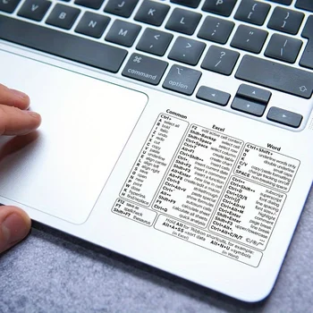 Selbstklebende Vinyl-Tastaturkürnaufkleber | Schnelle Referenz für Windows, Excel und Word, Office-Software