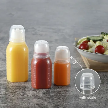Squeeze Sauce Flaschen Mini Squeeze Flaschen Mit Deckel Tragbare Salat Ketchup Spender Gewürz Flasche Küche
