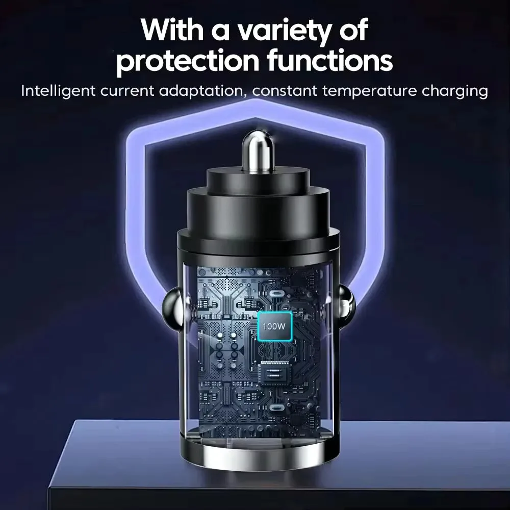 Mini Auto-Ladegerät 100 W mit USB-C PD und QC 3.0 – Bild 5