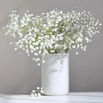 Künstliche Plastik-Schleierkrautblumen für Garten, Party, Hof, Zuhause, Vasen, Tisch, Hochzeit, Brautstrauß