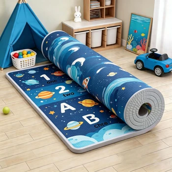 Faltbare Spielmatte Teppich Krabbelmatte 200x180/180x150/180x120cm Spielmatte für Kinder Dicke