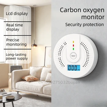 Digitaler Kohlenmonoxid-Detektor CO-Gasmonitor Alarm mit Ton- und Lichtwarnung CO-Sensor-Detektor
