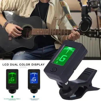 Profession eller 360-Grad-Akustikgitarrentuner mit LCD-Bildschirm, elektrischer digitaler Tuner für Zubehör
