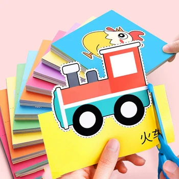 Lustiges Papierschneideset, Papierschneiden, Papierkunst, Papierschneidebuch (96 Stück)