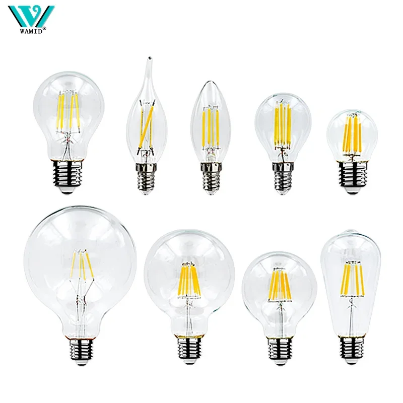 LED Retro Edison Glühbirne E14 E27 AC 220V 2W 4W 6W 8W