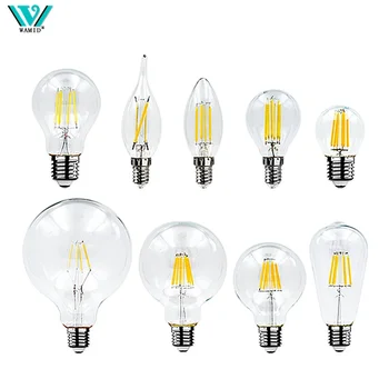LED Retro Edison Glühbirne E14 E27 AC 220V 2W 4W 6W 8W Vintage Glas lampe C35 G45 A60 St64 G80 G95 G125 LED