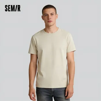 SEMIR T Hemd Männer Mode Lässig Baumwolle T-shirts Männer Weiß T-shirts Kurzarm Streetwear Sommer Tops