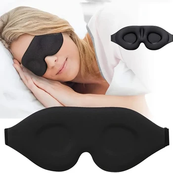 3D-Konturierte Schlafmaske mit Konkavem Formdesign, Lichtblockierende Augenmaske für Frauen und Männer