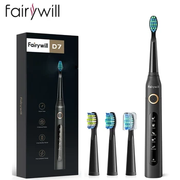 Fairywill Elektrische Schallzahnbürste, USB-Aufladung, FW-507, wiederaufladbar, wasserdicht, elektronische