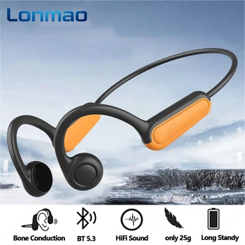 B8 True Bone Conduction Kopfhörer Bluetooth 5.3 Sport-Funkkopfhörer mit Ohrbügel IPX5 Wasserdichtes Headset