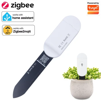 Tuya Zigbee Temperatur Feuchtigkeit Detektor Smart Boden Tester Feuchtigkeit Sensor Telefon App RealTime