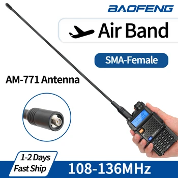 AM-771 Air Band SMA-Buchse Antenne 108-136 MHz für Quansheng UV K5 (8) K6 Baofeng UV 5RH 21 PRO V2 UV-98