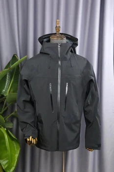ARC SV Stickerei Vogel-Logo Dreischichtige Herren- und Damen-Campingjacke Outdoor Wasserdichte Windjacke