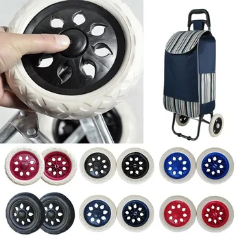 16 cm Einkaufswagen-Räder, Trolley-Lenkrolle, Ersatzgummi, schäumend, rutschfest, Reifenrad, flexibles