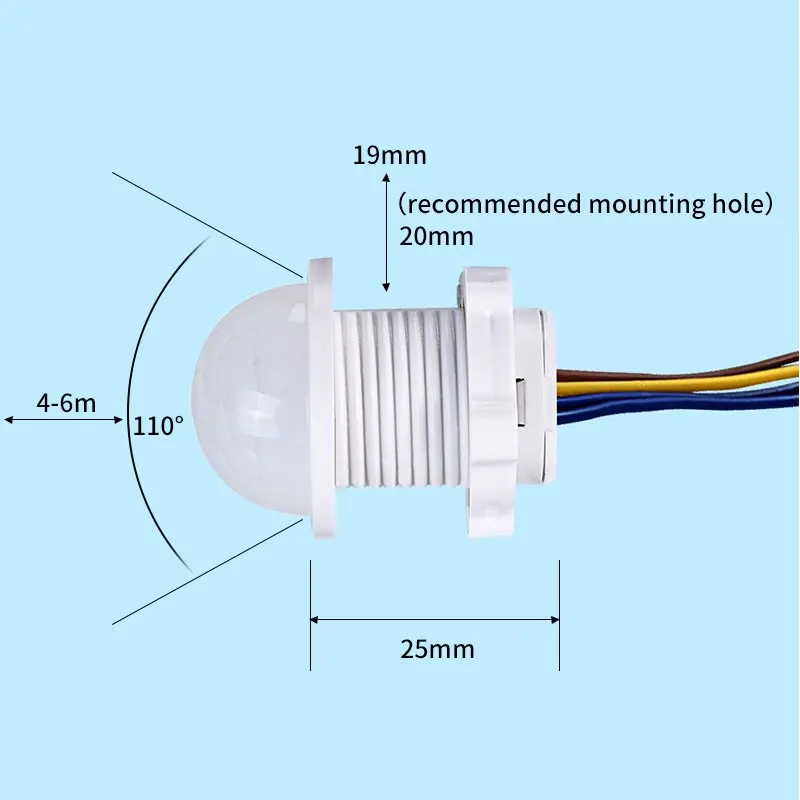 2PCS Smart PIR Sensor Detektor Schalter 110V 220V – Bild 5
