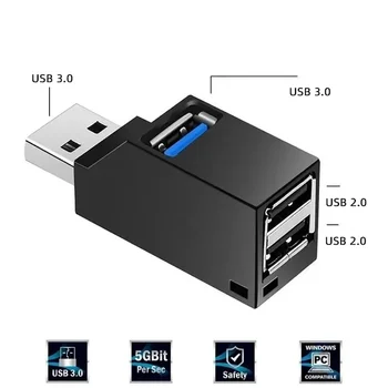 Multi Port USB Hubs USB 3.0 2.0 Extender Auto Splitter Laptop Büro Multi Funktion Lesen USB Disk Lade Adapter