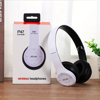 Stereo P47 Headset 5,0 Bluetooth Headset Falt serie Wireless Sportspiel Headset für iPhone Xiaomi