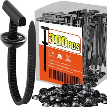 Nylon-Kabelbinder-Schnalle, robuste Kabelbinder mit Stiftknopf, universelle selbstsichernde Kabelbinder