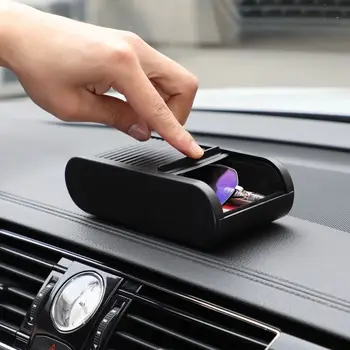 Auto-Mittelkonsolen-Aufbewahrungsbox, universeller Armaturenbrett-Organizer mit Deckel, teleskopischer Münz