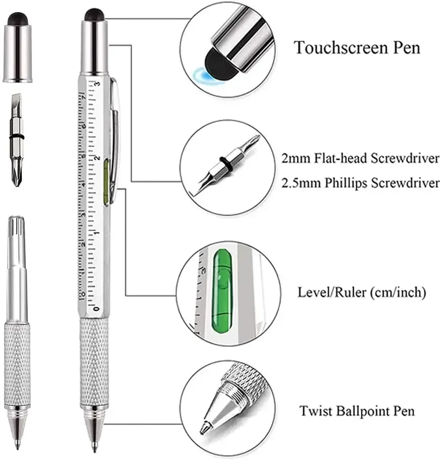 7-in-1-Multifunktionsstift, Touchscreen-Stylus, kapazitiver – Bild 2