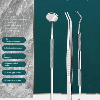 Edelstahl Dental Werkzeug Set Dental Mundpflege Endoskopische Reinigung Zahnstein Entferner Zahn (3 Stück)