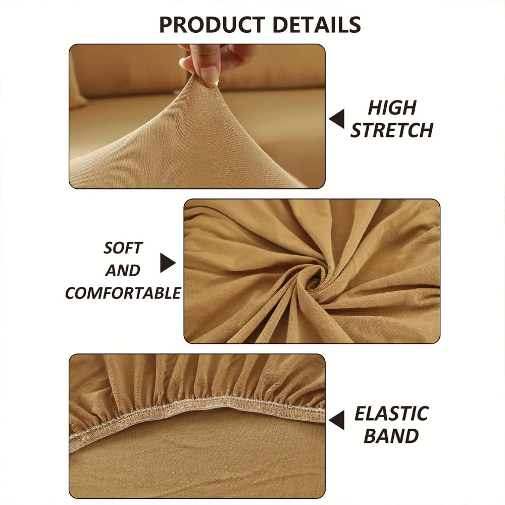 Elastische Terrasse Sofa Abdeckungen Einfarbig Sofa Kissen – Bild 6