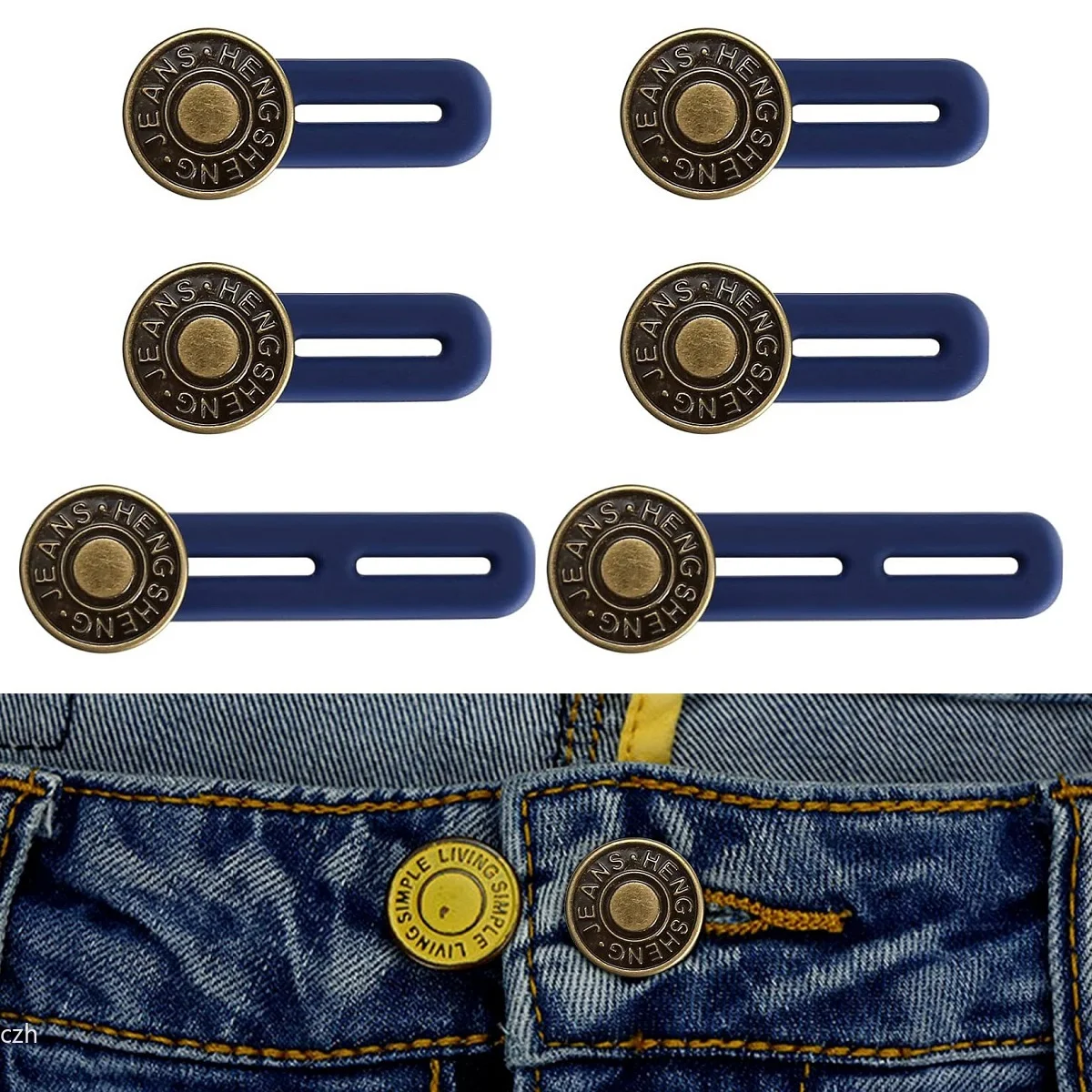 4/6 Stück Jeans-Knopfverlängerer Universeller