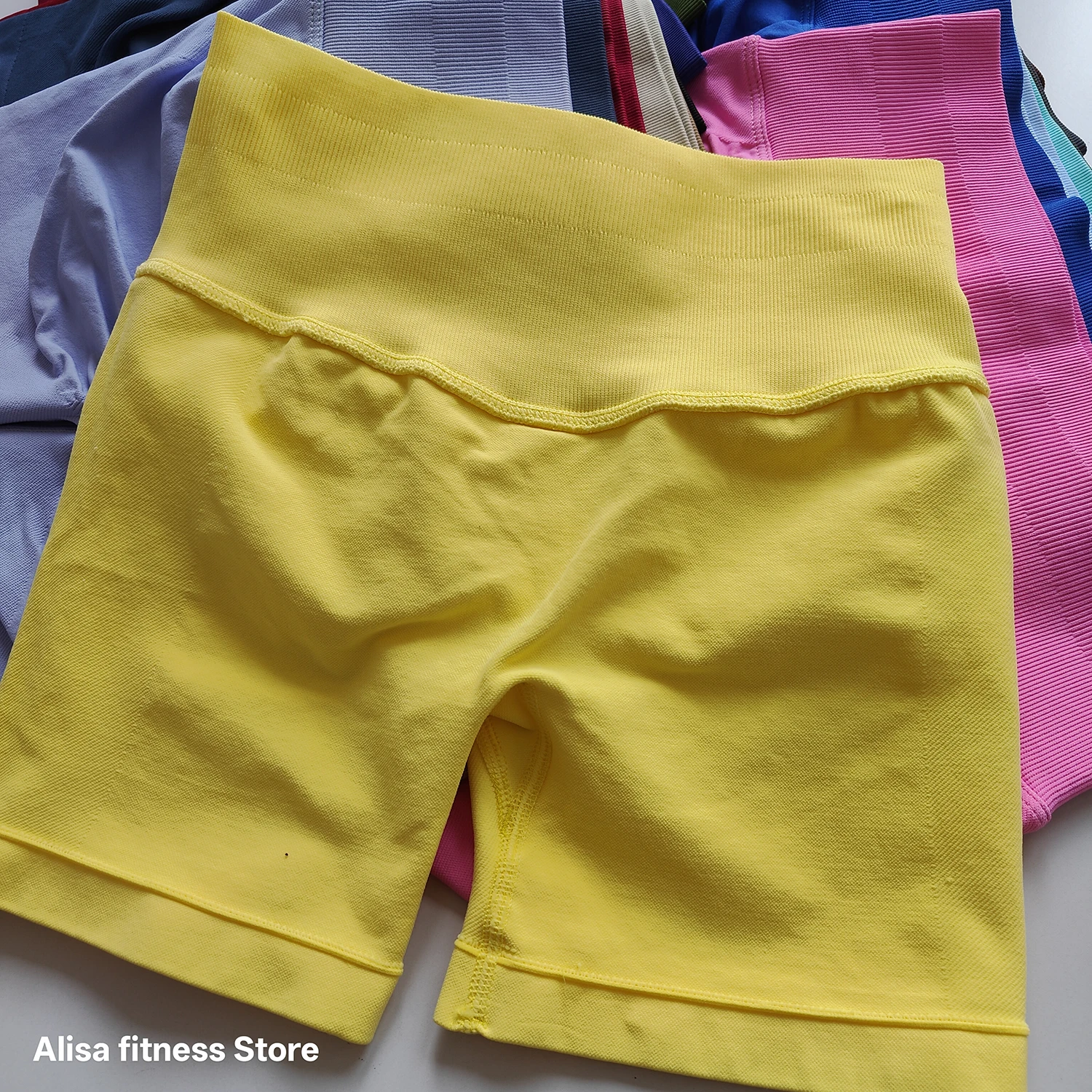 Sommer-Yoga-Shorts mit hoher Taille, Bauchkontrolle, nahtlose – Bild 5