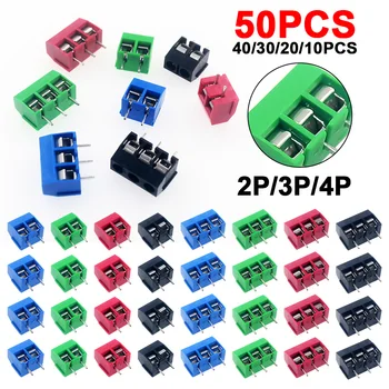 PCB Terminal Block Stecker Pitch 5,0mm KF301 Gerade Pin 2P 3P Schraube PCB terminal Blöcke Stecker Sortiment