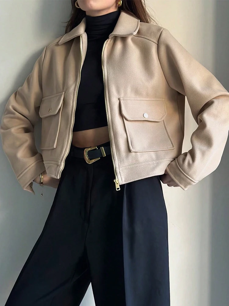 SLTNX Damen-Jacke mit Reißverschluss, neuer Wintermantel mit – Bild 6