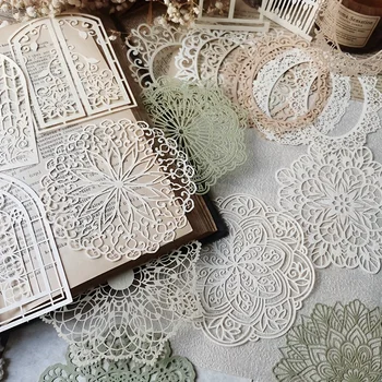 Vintage Spitze Hohlmaterial Papier Schmetterling Bastelpapier Junk Journal Planer Dekorative DIY (10 Stück)