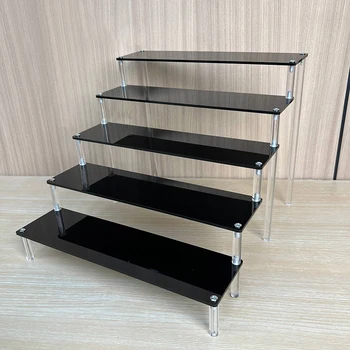 Schwarzer Acryl-Regalständer, Parfüm-Cupcake-Ständer, Figuren, Spielzeug, Desserts, Halter, Sammlung