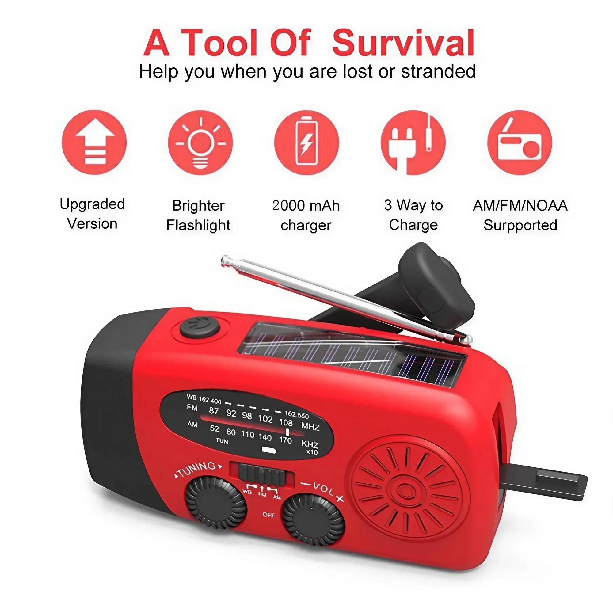 STONEGO Multifunktionales FM/AM/WB-Radio – Bild 2