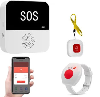 Drahtloses WiFi-Pager für ältere Betreuer, SOS-Ruftaste, medizinisches Notfall-SOS-Alarmsystem für Senioren