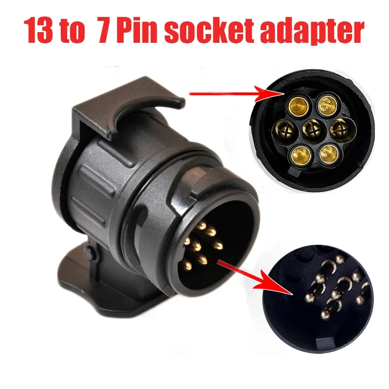 13 auf 7 Pin Steckeradapter, langlebiger Anhängerstecker, 12V