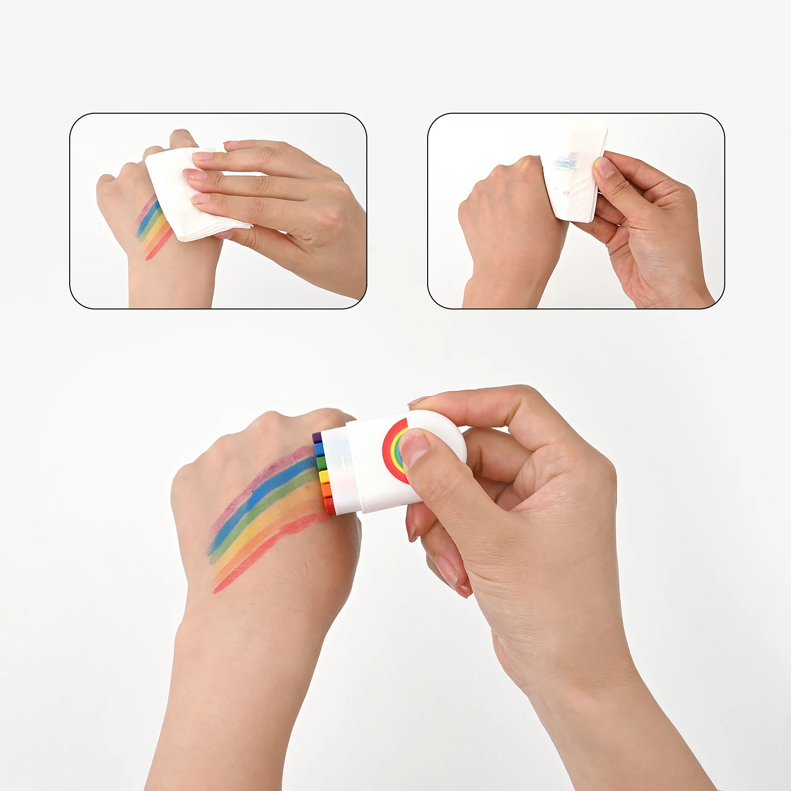 2-teiliges Regenbogen-Wachsmalstift-Set für – Bild 4