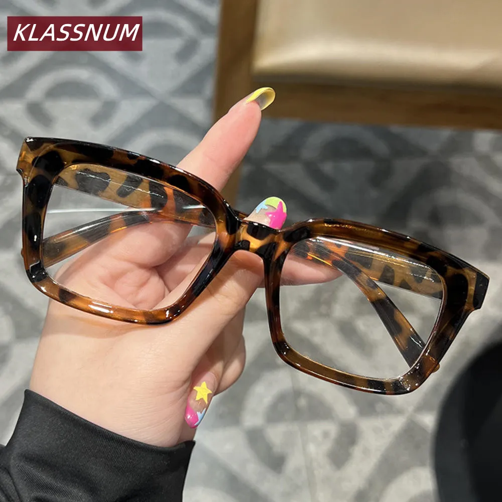 KLASSNUM Klare Linse Gläser Retro Quadratische Brillen Frauen – Bild 2