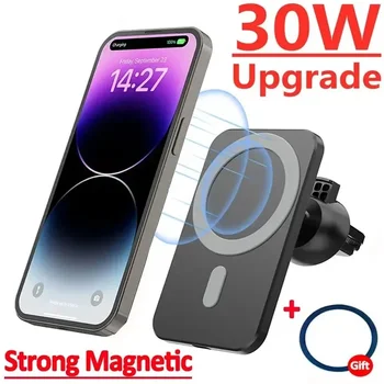 Magnetische Auto-Handyhalterung mit kabellosem Laden für MagSafe iPhone