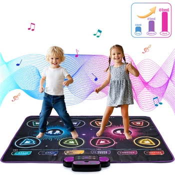 Elektronische Tanzmatte für Kinder, Tanzdecke, doppelter Spielermodus mit 9-stufigem Kinder-Bodenmusikdecke