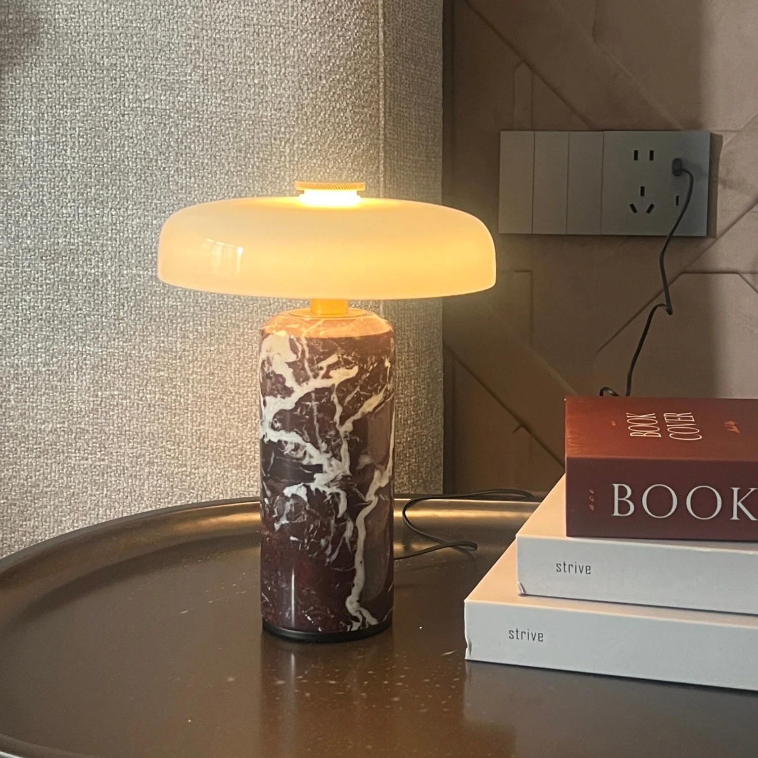 Tischlampen, luxuriöses Glas, 110 V/220 V, Marmor – Bild 4