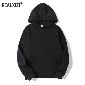Männer Hoodies Frauen Pullover Frühling Herbst Casual Hoodie Sweatshirts Einfarbig Hoodies Oversize Schwarz