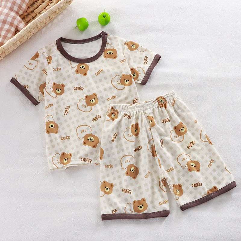 Baby Pyjamas Sets Kind Pyjamas Kleinkind Kurzarm Baby – Bild 4