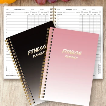Fitnessplanbuch, geeignet für Damen und Herren, Trainingslogger, tägliches Gesundheits- und Wellness-Tagebuch