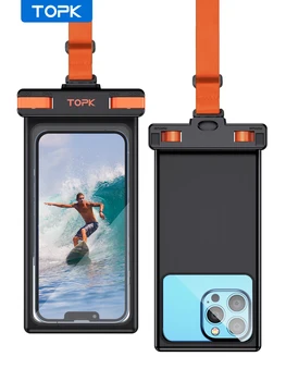 TOPK wasserdichte Handytasche, [Unterwassersieb berührbar] IPX8 wasserdichte Handyhülle kompatibel