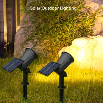 9-LED-Solarstrahler, wasserdicht für den Außenbereich, Strahler, Helligkeit einstellbar für Garten, Hinterhof