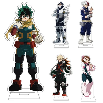 16CM Anime My Hero Academia ‌ Cosplay Acryl-Figur Ständer OCHACO URARAKA Todoroki Shoto Midoriya Izuku