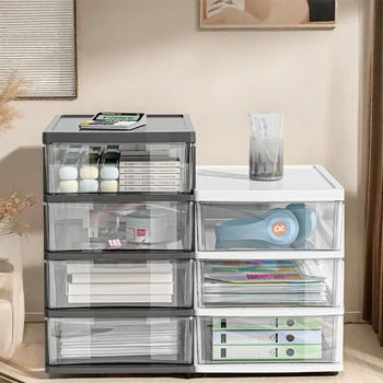 2-6 Schichten kleine Desktop-Aufbewahrungsbox mit Schublade, erhöhter Tisch-Organizer