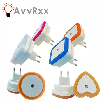 Mini-LED-Nachtlicht, EU/US-Stecker in der Dämmerung bis zum Morgengrauen, Sensor-Wand-Nachtlampe, quadratisch