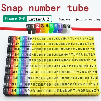 Kabelmarkierungen, bunte C-Typ-Marker, Nummernschild-Etikett für 2-3 mm Draht, auffällig und einfach